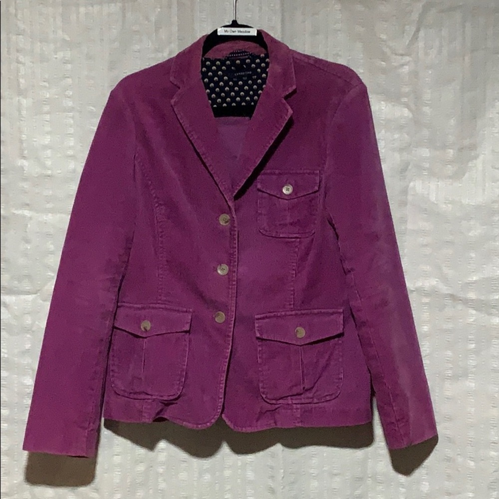 Lands End Corduroy Jacket dark pink